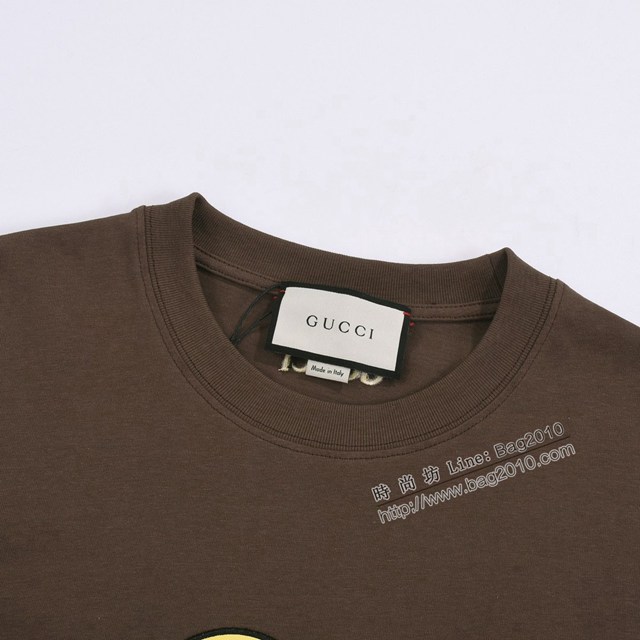 Gucci古奇專櫃古馳2023SS新款刺繡T恤 男女同款 tzy2847